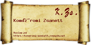 Komáromi Zsanett névjegykártya