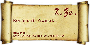 Komáromi Zsanett névjegykártya