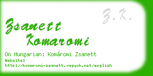 zsanett komaromi business card
