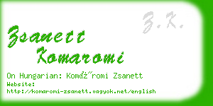 zsanett komaromi business card